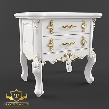 Elegant OM Nico Bedside Table 3D model image 1 