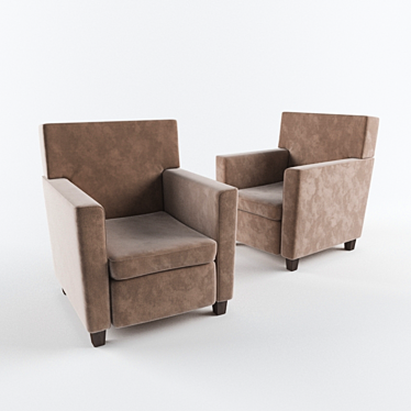 Elegant Brown Chair: 730x820xH890 3D model image 1 