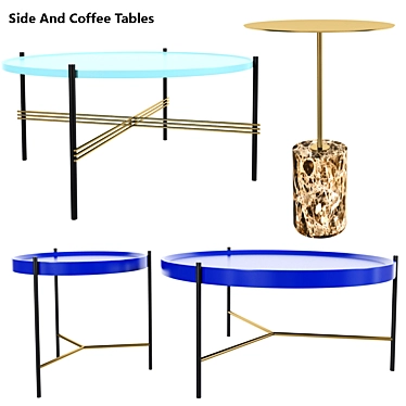 Elegant Tables Set for Stylish Living Spaces 3D model image 1 