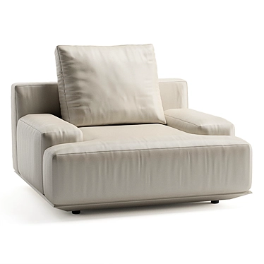 Luxury Bruce Armchair - Alberta Design 3D model image 1 