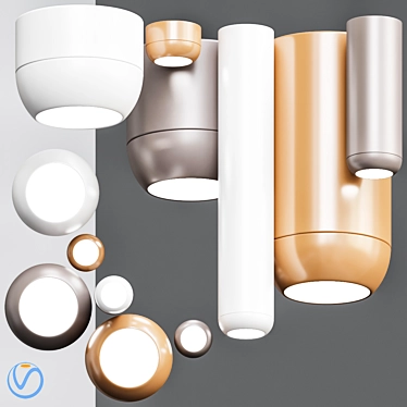 Urban Chic Ceiling Lamp 3D model image 1 