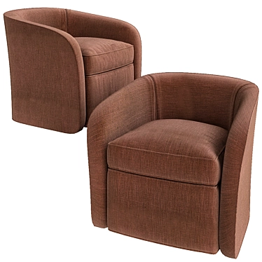 Sleek Edam Swivel Chair 3D model image 1 