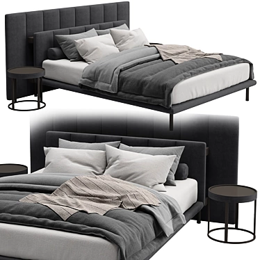 GRANGALA Bed: Sleek and Stylish Design 3D model image 1 