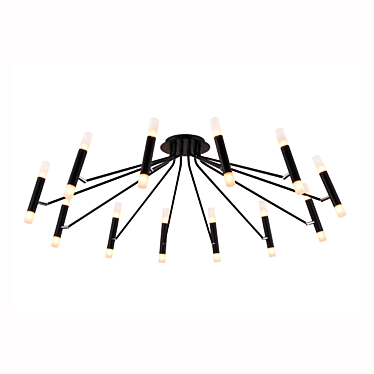 Maytoni Vigo MOD620CL-24B: Stylish 24-Light Black Ceiling Lamp 3D model image 1 