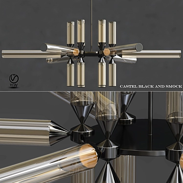 Elegant Castle Chandelier - Jason Miller Design 3D model image 1 