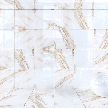 Golden Calacatta HD Wall Tiles | Multiple Textures 3D model image 1 