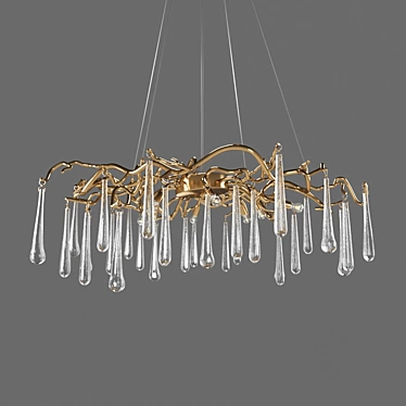 Golden Modern Pendant Light - Aqua 40.2319 3D model image 1 