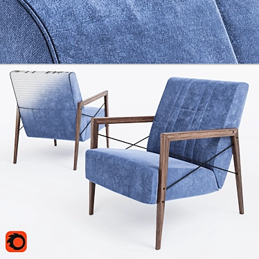 Elegant Northon Armchair: Modern Design 3D model image 1 