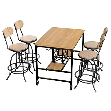 Elberton Counter-Height Table 3D model image 1 