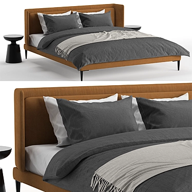 Modern 3DMax Bed Set 3D model image 1 