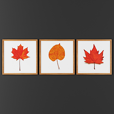 Wooden Frame Picture Set 3D model image 1 