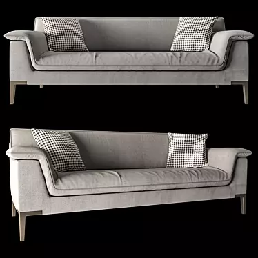 Luxurious Tulpar Sofa: 240x100x90 cm 3D model image 1 