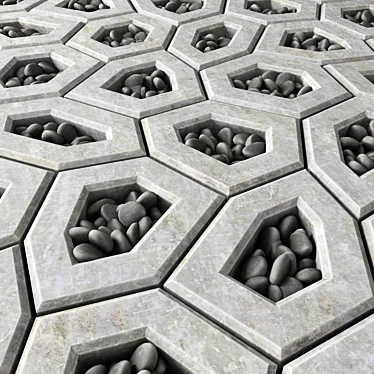 Polygon Paving Pebble: High-quality, Tiled Ngon Design 3D model image 1 