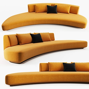Audrey Luxe Sofa: Plush Comfort in Chic Design 3D model image 1 
