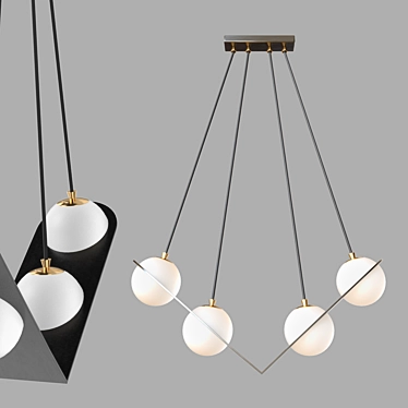 Title: Scandinavian Style Hanging Ceiling Chandelier 3D model image 1 