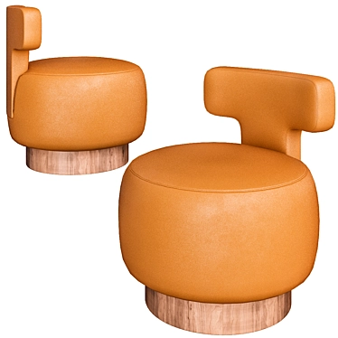 ADELE Chic Armchair: Comfort and Style 3D model image 1 