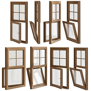 Premium Triple Glazed Sash Window 3D model image 1 