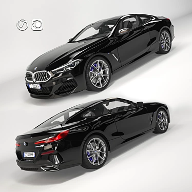 Sleek 2019 BMW M850i Coupe: Luxury and Performance 3D model image 1 