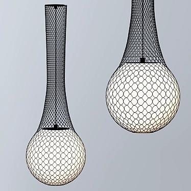 Sleek Pendant Lighting Elegance 3D model image 1 