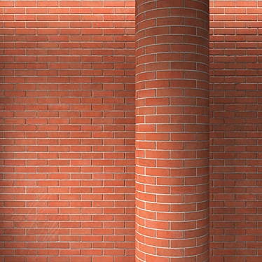 Red Brick Masonry: High Resolution Textures 3D model image 1 