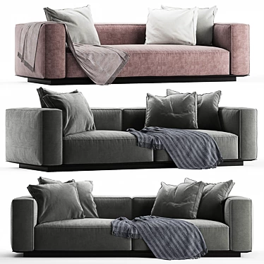 Elegant Flexform Grandemare Sofa 3D model image 1 