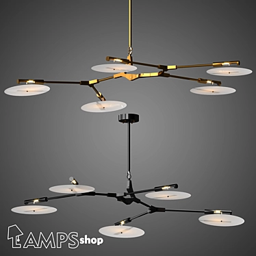 Modern Crystal Chandelier: IFON 3D model image 1 