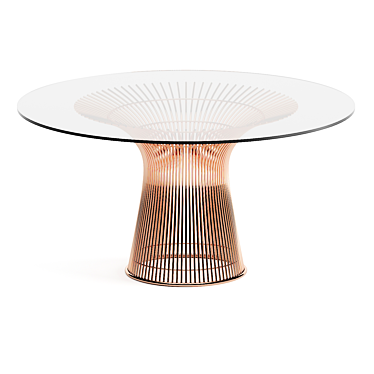 Elegant Platner Dining Table 3D model image 1 