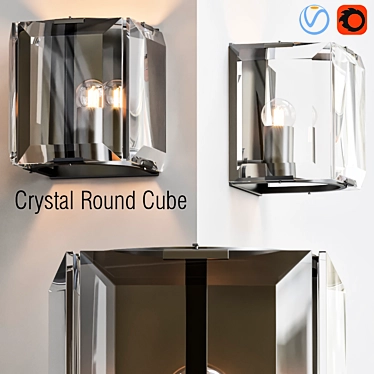 Crystal Cube Pendant Light 3D model image 1 