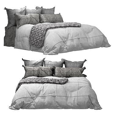 Cozy Dreams: Luxurious Linens & Bedding 3D model image 1 