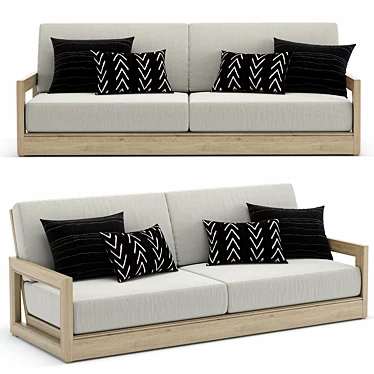 RH Outdoor Costa Sofa: Timeless Elegance 3D model image 1 