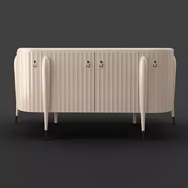 RIMINI Buffet by Fratelli Barri: Elegant Beige Lacquer Finish 3D model image 1 