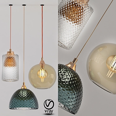 Colorful glass pendant lighting