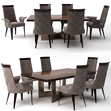 Elegant Coliseum Dining Set 3D model image 1 