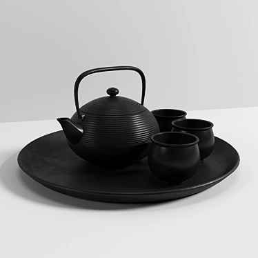 Black Brew-in Teapot 3D model image 1 