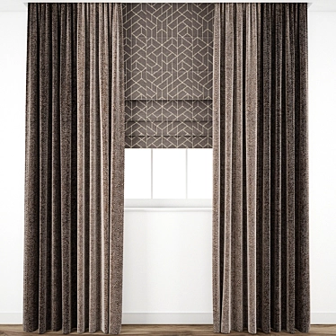 Elegant Curtain Design 3D model image 1 