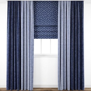 Title: Exquisitely Detailed Curtain Model 3D model image 1 