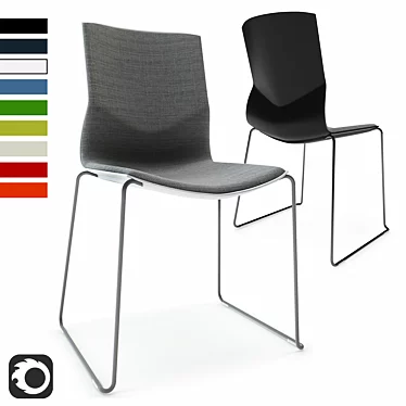 Modern Four Sure-chair 88: Stylish, Sturdy, and Comfortable 3D model image 1 