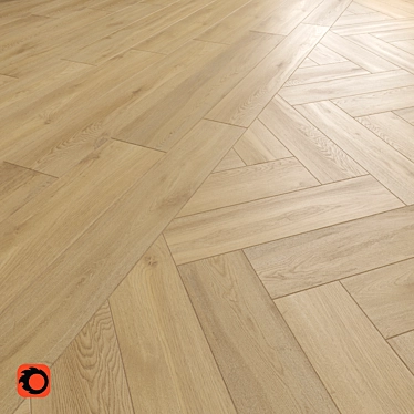 Kronewald Beige Wood Tile: A Textured Matte Flooring Solution 3D model image 1 