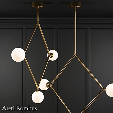 Areti Rhombus Pendant Chandelier 3D model image 1 