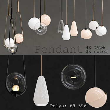 Elegant Pendant Collection - 3D Jewelry Model 3D model image 1 