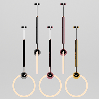 Elegant Design Ring Lamp 3D model image 1 