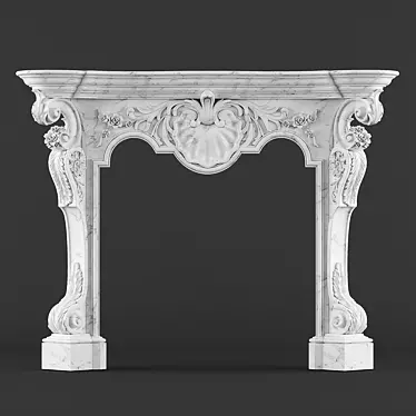 Elegant Fire: Classical Fireplace 3D model image 1 