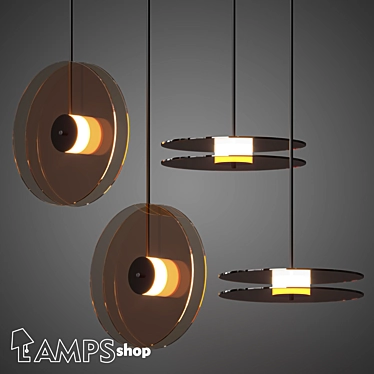 Modern UFO Chandelier - Ø 38cm 3D model image 1 