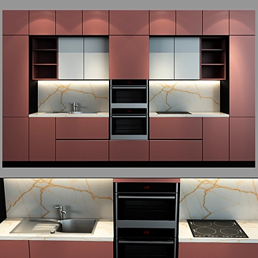Sleek Kitchen Solution: Modernize with Modern Kitchen_014 3D model image 1 
