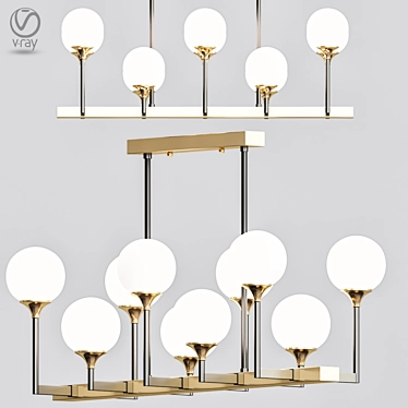 Elegant Ball Valley Chandelier 3D model image 1 