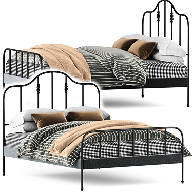 Elegant Sagstua Bed: Classic & Chic 3D model image 1 