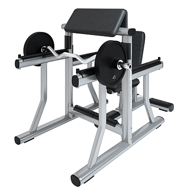 Premium Arm Curl Bench: Life Fitness Signature 3D model image 1 