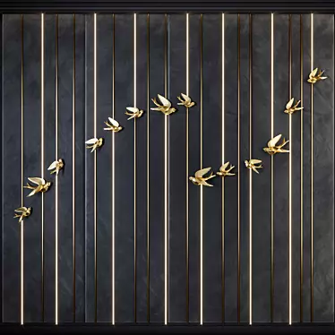 Birds Decorative Panel (1) 3D model image 1 