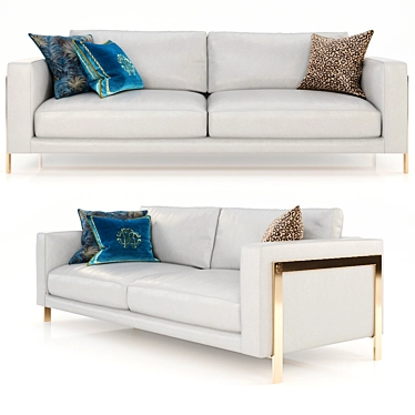 Roberto Cavalli Manhattan: Chic Luxury Sofa 3D model image 1 