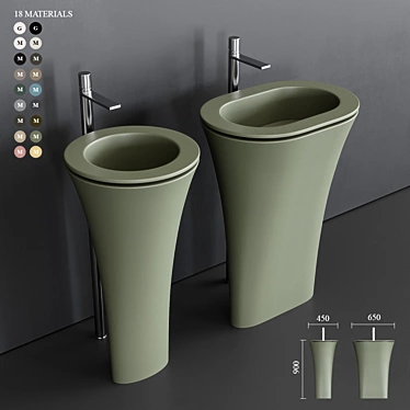 Karim Rashid Design | Amedeo Freestanding Washbasin 3D model image 1 
